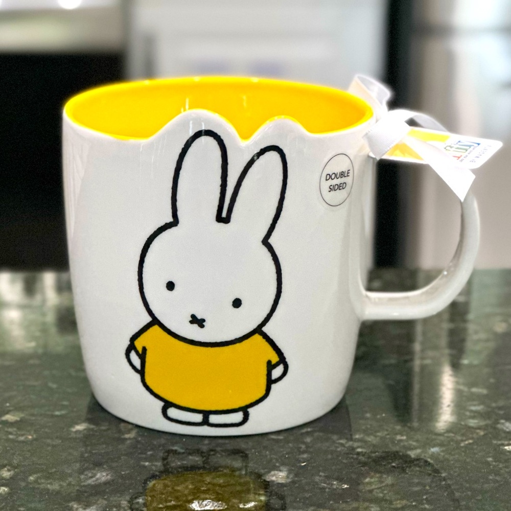 Miffy by Magenta Cute Bunny with Yellow shirt Ceramic Tea Cup/Coffee Mug 20 oz.